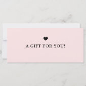 Moderne einfache weiße Geschäftslizenz-Geschenk-Ze (Rückseite)