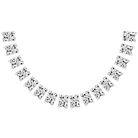 Moderne, einfache, weiße, graue Terrazzo Wimpelkette (Alle)