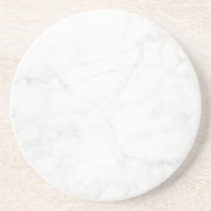 Moderne einfache weiße Marmor-Rustic-Papier-Unterl Getränkeuntersetzer