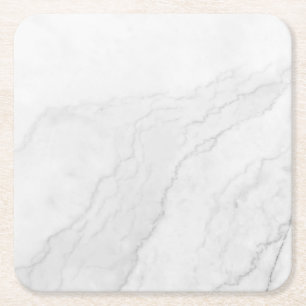 Moderne einfache weiße Marmor-Rustic-Papier-Unters Rechteckiger Pappuntersetzer