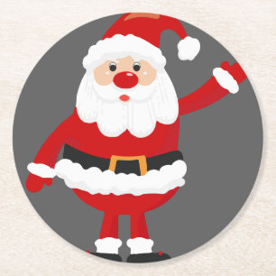 Moderne einfache weiße Marmor-Rustic-Papier-Unters Runder Pappuntersetzer