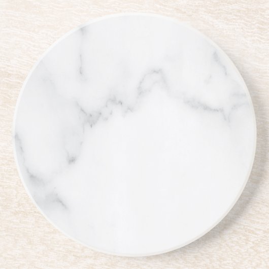 Moderne einfache weiße Marmor-Rustico-Papier-Unter Getränkeuntersetzer (Vorne)