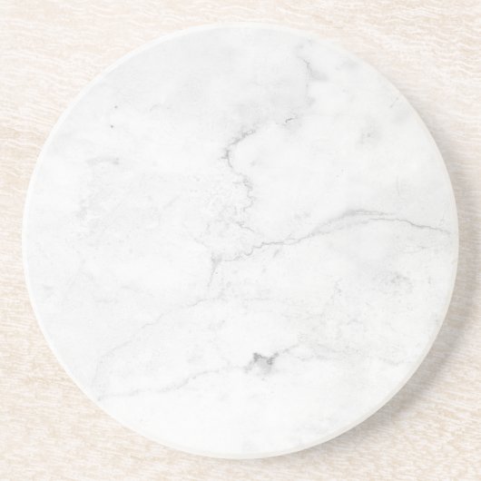 Moderne einfache weiße Marmor-Rustico-Papier-Unter Getränkeuntersetzer (Vorne)