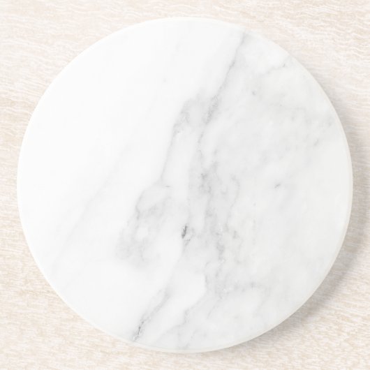 Moderne einfache weiße Marmor-Rustico-Papier-Unter Getränkeuntersetzer (Vorne)