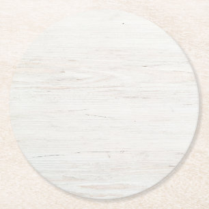 Moderne einfache weiße Marmor-Rustico-Papier-Unter Runder Pappuntersetzer