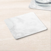 Moderne einfache weiße Marmor-Rustico-Papier-Unter Untersetzer (angewinkelt)