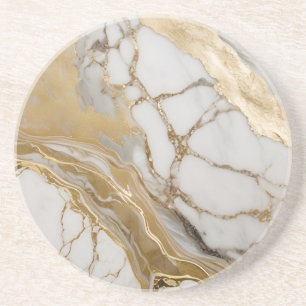 Moderne einfache weiße Marmor-Rustico-Papierservie Getränkeuntersetzer