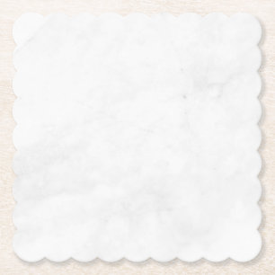 Moderne einfache weiße Marmor-Rustico-Papierservie Untersetzer