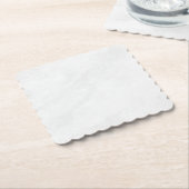 Moderne einfache weiße Marmor-Rustico-Papierservie Untersetzer (angewinkelt)