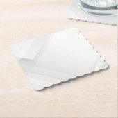 Moderne einfache weiße Marmor-Rustico-Papierservie Untersetzer (angewinkelt)