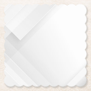 Moderne einfache weiße Marmor-Rustico-Papierservie Untersetzer