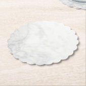 Moderne einfache weiße Marmor-Rustico-Papierservie Untersetzer (angewinkelt)
