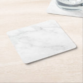 Moderne einfache weiße Marmor-Rustico-Papierservie Untersetzer (angewinkelt)