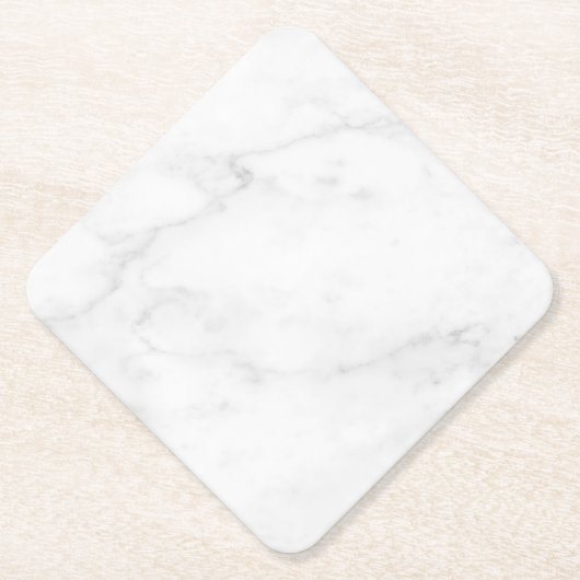 Moderne einfache weiße Marmor-Rustico-Papierservie Untersetzer (Vorderseite)