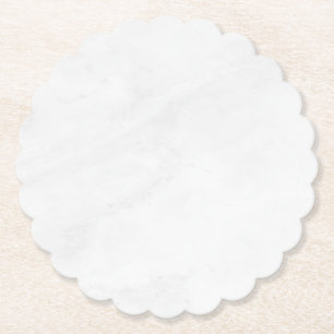 Moderne einfache weiße Marmor-Rustico-Papierset fü Untersetzer