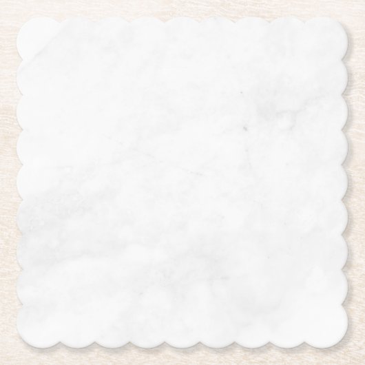 Moderne einfache weiße Marmor-Rustico-Papierset fü Untersetzer (Vorderseite)