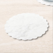 Moderne einfache weiße Marmor-Rustico-Papierunters Untersetzer (angewinkelt)