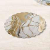 Moderne einfache weiße Marmor-Rustico-Untersetzer  Untersetzer (angewinkelt)