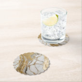 Moderne einfache weiße Marmor-Rustico-Untersetzer  Untersetzer (Vor Ort)