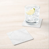 Moderne einfache weiße Marmor-Rustico-Untersetzer  Untersetzer (Vor Ort)