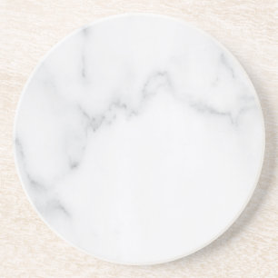 Moderne einfache weiße Marmor-rustikale Papierserv Getränkeuntersetzer