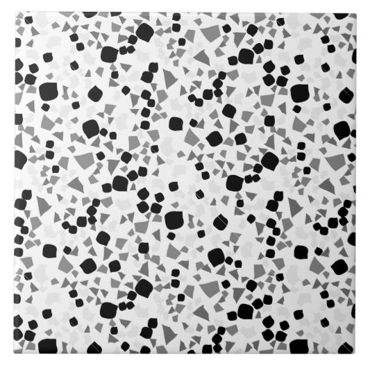 Moderne, einfache, weiße Terrazzo Fliese (Vorderseite)