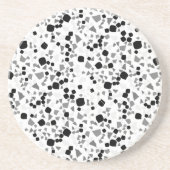 Moderne, einfache, weiße Terrazzo Getränkeuntersetzer (Vorne)