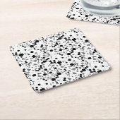 Moderne, einfache, weiße Terrazzo Rechteckiger Pappuntersetzer (angewinkelt)