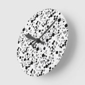 Moderne, einfache, weiße Terrazzo Runde Wanduhr (Winkel)