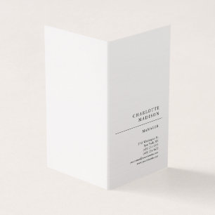 Moderne einfache weiße trendige minimalistische ei visitenkarten