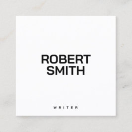 Moderne, einfache weiße und schwarze Visitenkarte