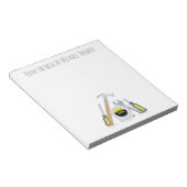 Moderne einfache Werkzeuge Minimal Whimsical Funny Notizblock (angewinkelt)