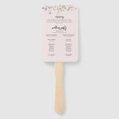 Moderne einfache Wildblume Blumenhochzeit Fächer (Rückseite)