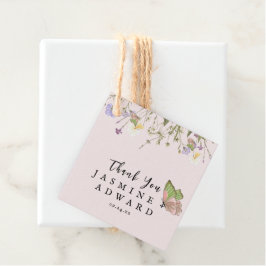 Moderne einfache Wildblume Blumenhochzeit Geschenkanhänger