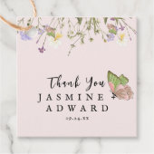 Moderne einfache Wildblume Blumenhochzeit Geschenkanhänger (Vorderseite)