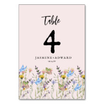 Moderne einfache Wildblume Blumenhochzeit