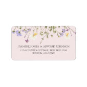 Moderne einfache Wildblume Blumenzwiebelrückfahrt Adressaufkleber (Vorne)