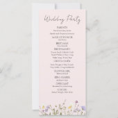 Moderne, einfache Wildblume, florale Hochzeitkarte (Rückseite)