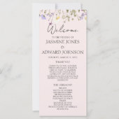 Moderne, einfache Wildblume, florale Hochzeitkarte (Vorderseite)