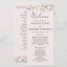 Moderne, einfache Wildblume, florale Hochzeitkarte