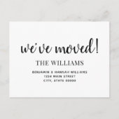 Moderne, einfache wir haben neue Zuhause-Moving Ankündigungspostkarte (Vorderseite)
