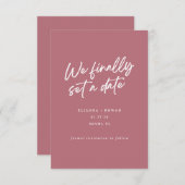 Moderne Einfache wir schließlich Set ein Date Hoch Save The Date (Vorne/Hinten)