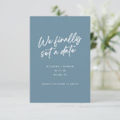 Moderne Einfache wir schließlich Set ein Date Hoch Save The Date (Stehend Vorderseite)