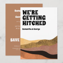 Moderne, einfache wir werden Hitched Boho Wedding