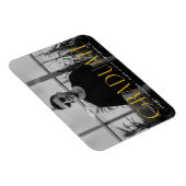 Moderne, einfache Yellow Foto Abschluss Magnet (Rechte Seite)