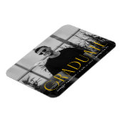 Moderne, einfache Yellow Foto Abschluss Magnet (Linke Seite)