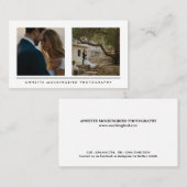 Moderne einfache zwei Minimalistische Fotografie Visitenkarte (Vorne/Hinten)