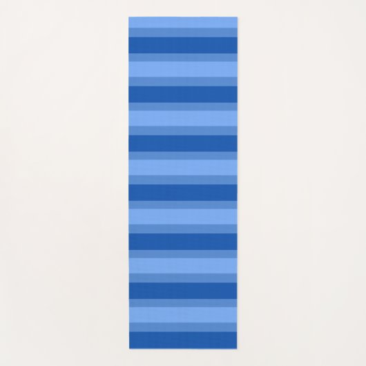 Moderne einfache Zwei-Tone Stripe Geometrie blaue  Yogamatte (Vorderseite)