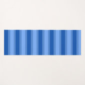 Moderne einfache Zwei-Tone Stripe Geometrie blaue  Yogamatte (Vorderseite (Horizontal))