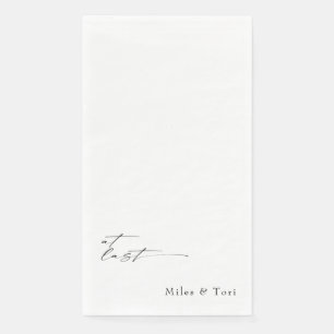 Moderne Einfachheit bei der letzten Hochzeit weiß Serviette
